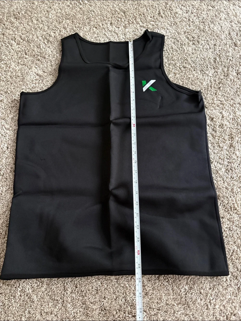 Men's Black Swim Tank with Green Accent - Brand